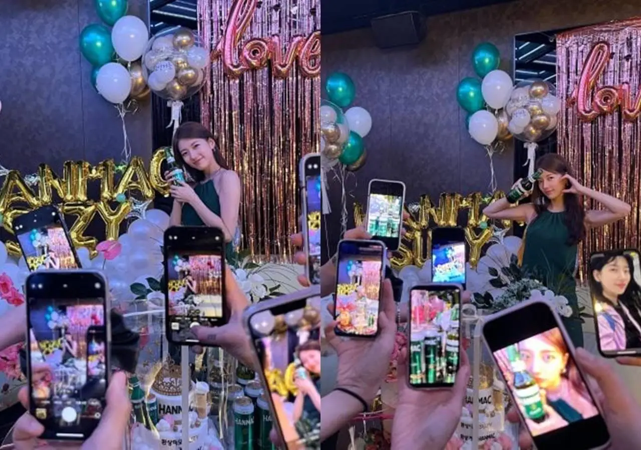Visual Makin Menawan Dengan Balutan Halterneck, Suzy Lakukan Trend Pose Viral