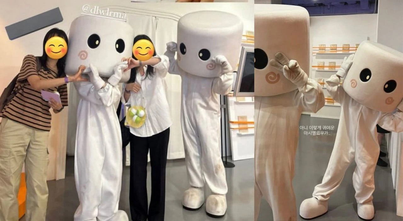 IU Kejutkan Fans Di Acara Pameran Peringatan Debutnya Ke-15 Dengan Kostum Marshmallow