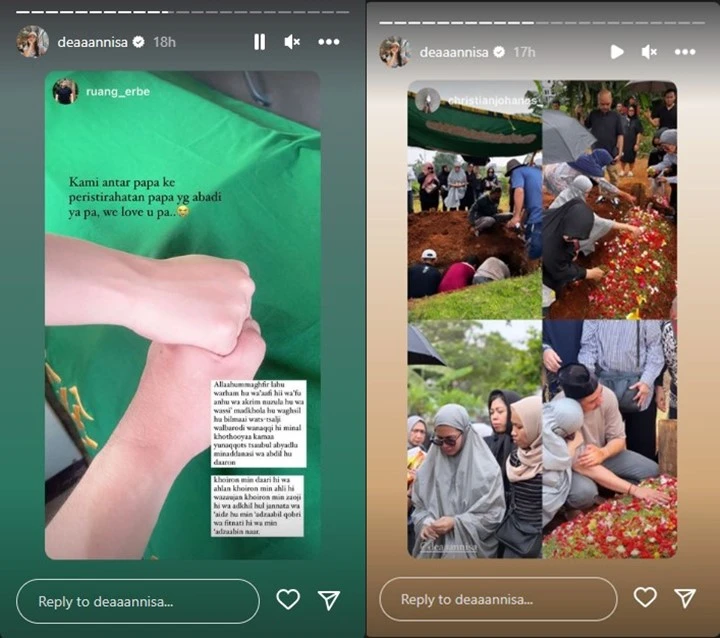 Selain Ramzi dan Tora Sudiro Berduka, Dea Annisa Kabarkan Ayahnya Meninggal Dunia