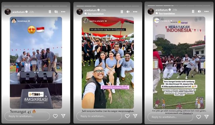 Perdana Lomba Agustusan, Ariel Tatum Bongkar Sisi Mengejutkan Luna Maya Saat Satu Tim Tarik Tambang