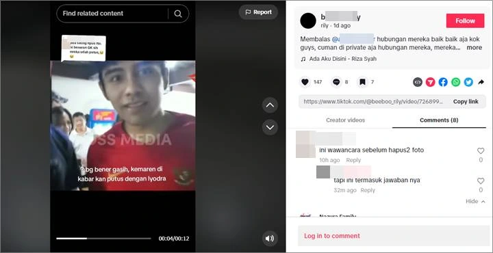 Riza Syah Diisukan Putus dengan Lyodra Usai Diduga Saling Hapus Foto