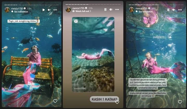 Ria Ricis Ungkap POV Menjelma Jadi Mermaid di dalam Air, Main Feeling dan Insting
