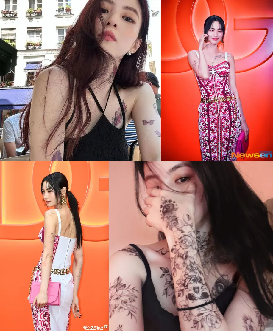Han So Hee dan Nana menunjukkan tato mereka