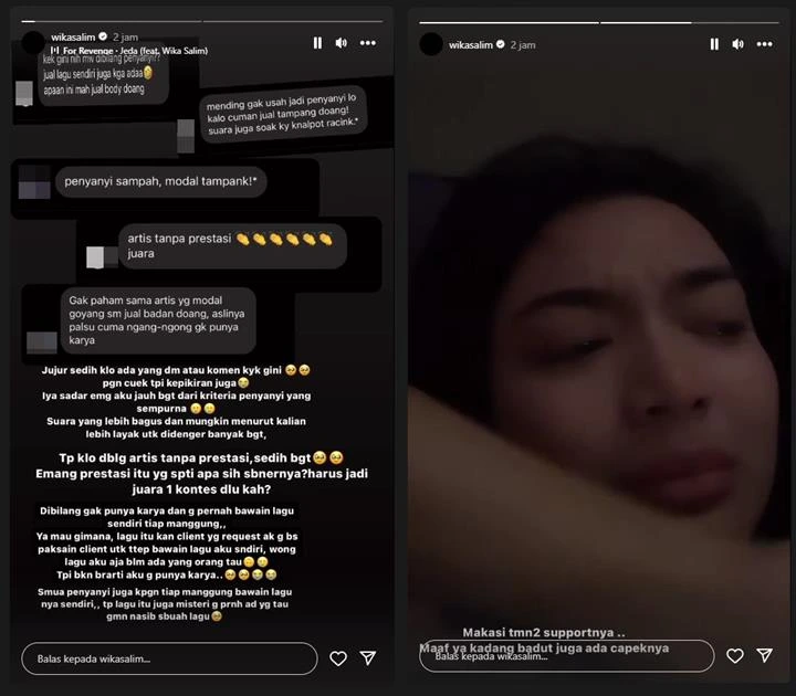 Tangis Wika Salim Pecah Usai Dicap Tak Punya Karya dan Prestasi