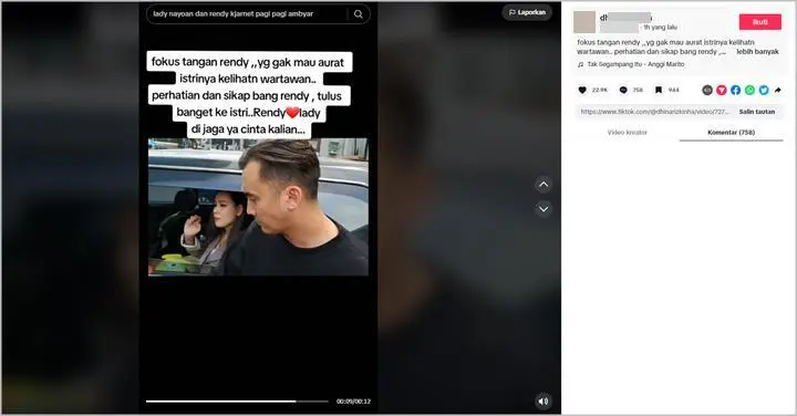 Gerakan Satset Rendy Kjaernett Benahi Outfit Lady Nayoan di Tengah Wawancara Bikin Salfok