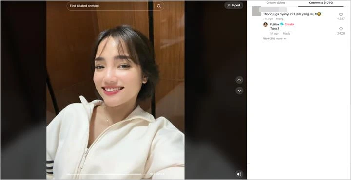 Jawaban Nyelekit Fuji An Usai Videonya Dikaitkan dengan Thariq Halilintar