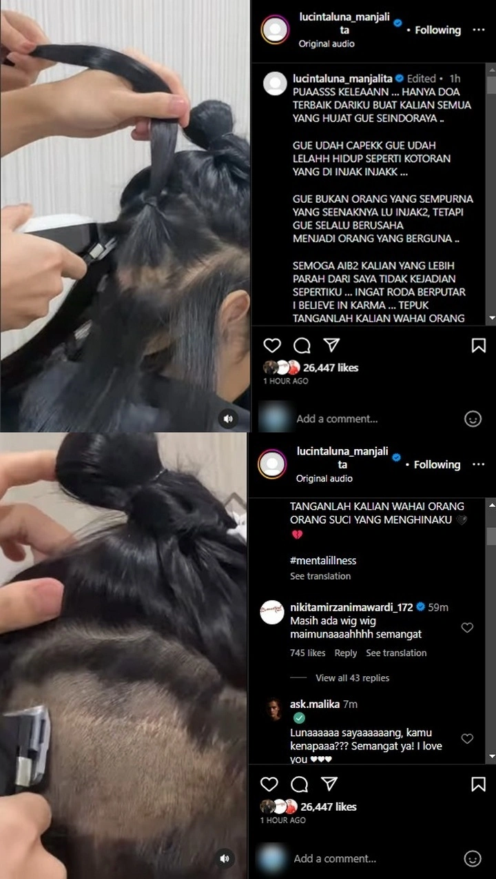 Lucinta Luna Gunduli Rambut