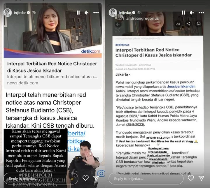 Interpol Turun Tangan, Jessica Iskandar Tegas Kawal Kasus Dugaan Penipuan