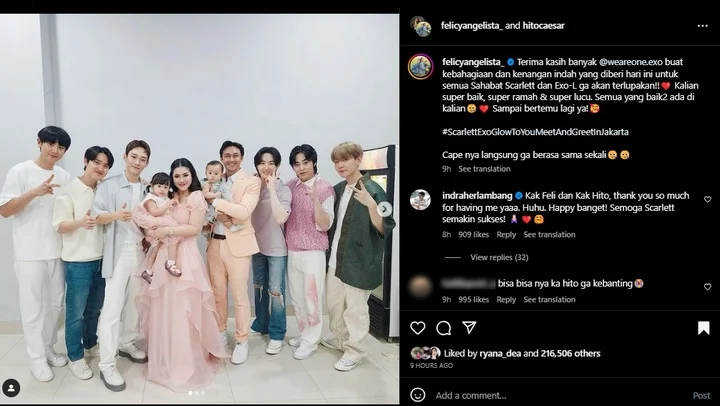 Felicya Angelista dan Hito Caesar Bareng EXO