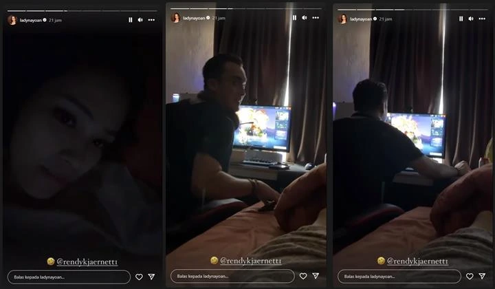 Aksi Rendy Kjaernett Demi Tak Jauh-Jauh dari Lady Nayoan di Luar Dugaan