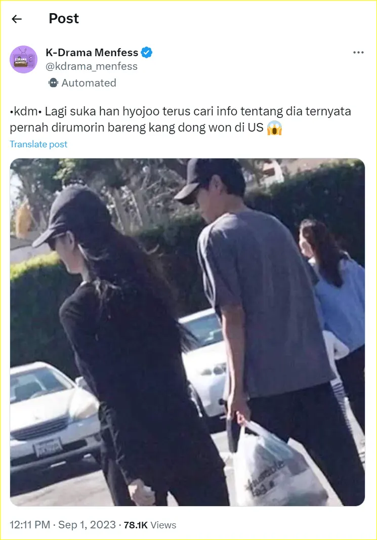 isu Han Hyo Joo dan Kang Dong Won berkencan menuai sorotan