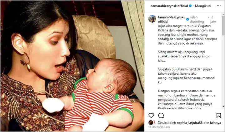 Tamara Bleszynski Terpuruk Gegara Terancam Gugatan Pidana dan Perdata, Memohon Bantuan Hukum