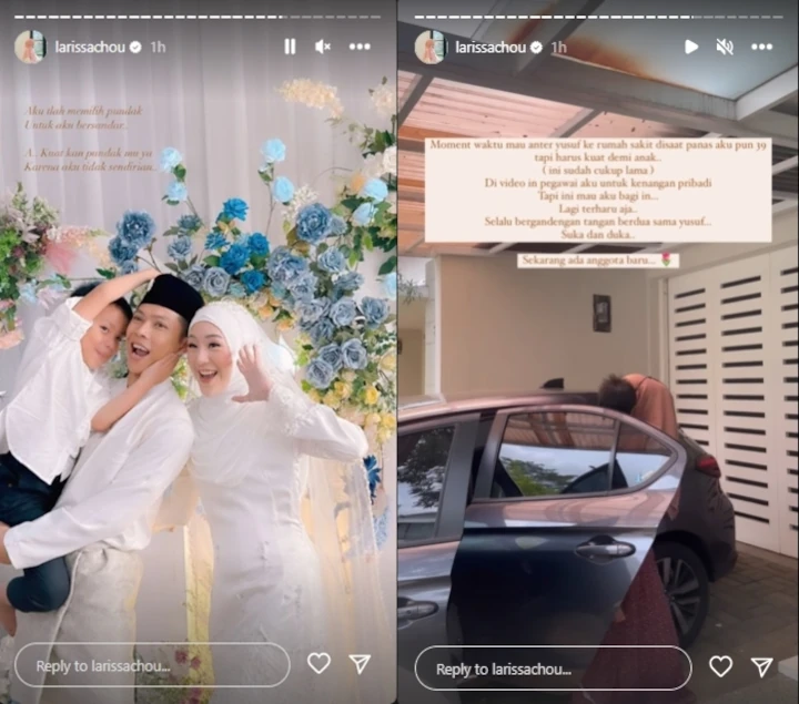 Resmi Menikah, Larissa Chou Tulis Pesan Haru Untuk Ikram Rosadi