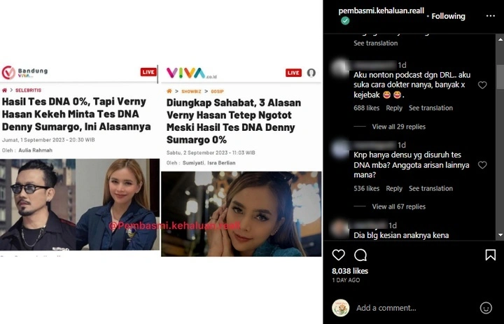 DJ Verny Hasan Ngotot Tes DNA
