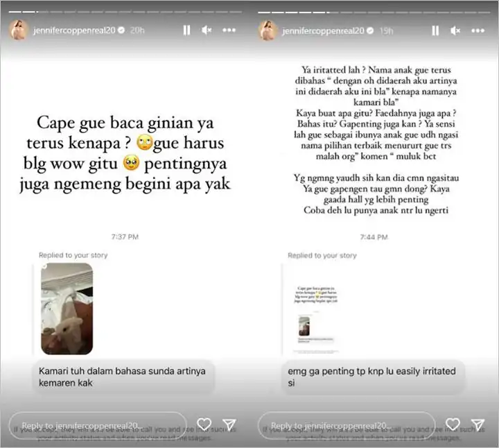 Jennifer Coppen Geram Nama Putri Kecilnya Terus Dikomentari Nyeleneh