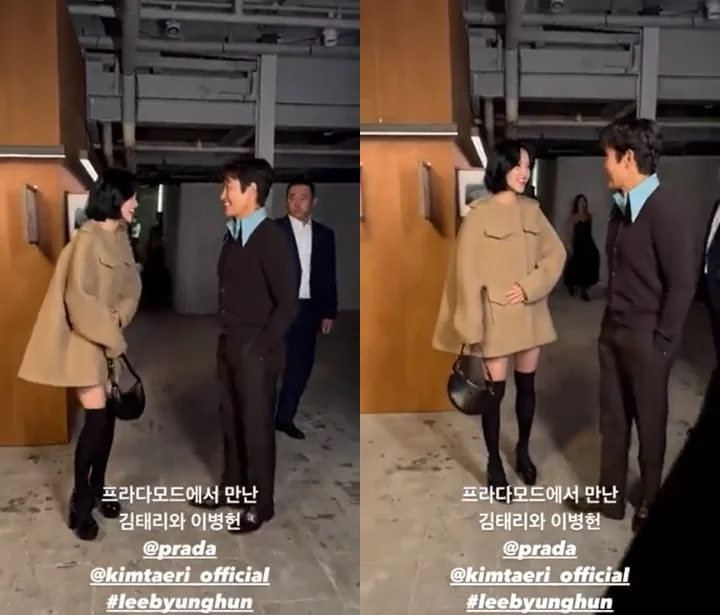 Tampil Beda, Kim Tae Ri Ketemu Lee Byung Hun Jadikan Event Prada Reuni \'Mr. Sunshine\'
