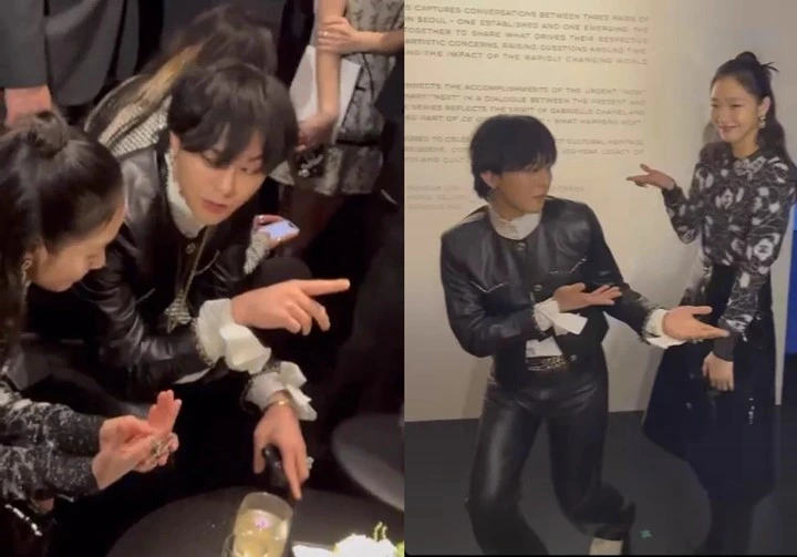 Kabur Dari Reporter, Kim Go Eun Pamer Pose Uwu Bareng G-Dragon di Frieze Seoul 2023