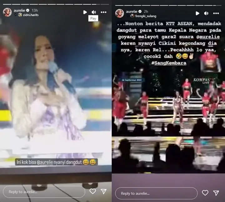 Pecah! Aurelie Moeremans Nyanyi Dangdut Sambil Joget di Gala Dinner KTT ASEAN 2023
