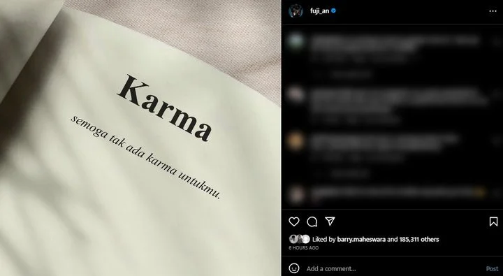Fuji An Singgung Soal Karma