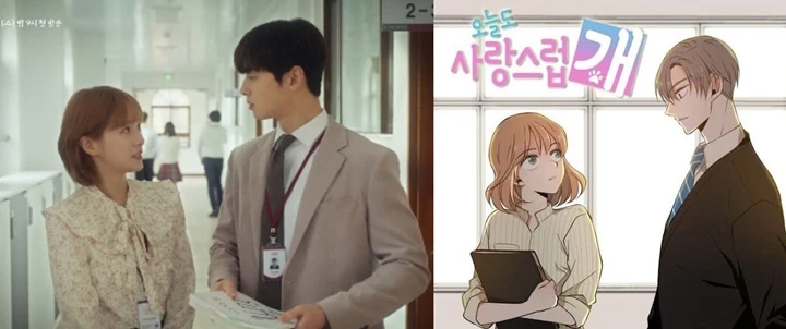 Beda Tinggi Park Gyu Young & Cha Eunwoo Dibandingkan Webtoon \'Good Day to be A Dog\'