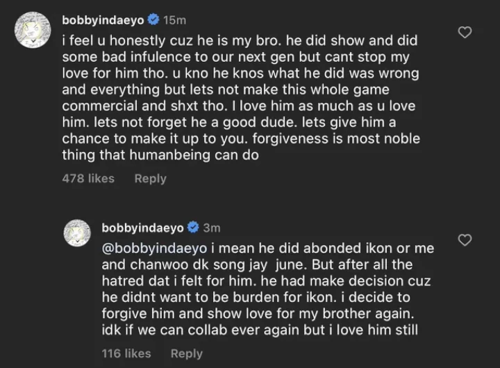 Akui B.I Bersalah Pada iKON, Bobby Minta Fans Berhenti Ribut OT7 dan OT6
