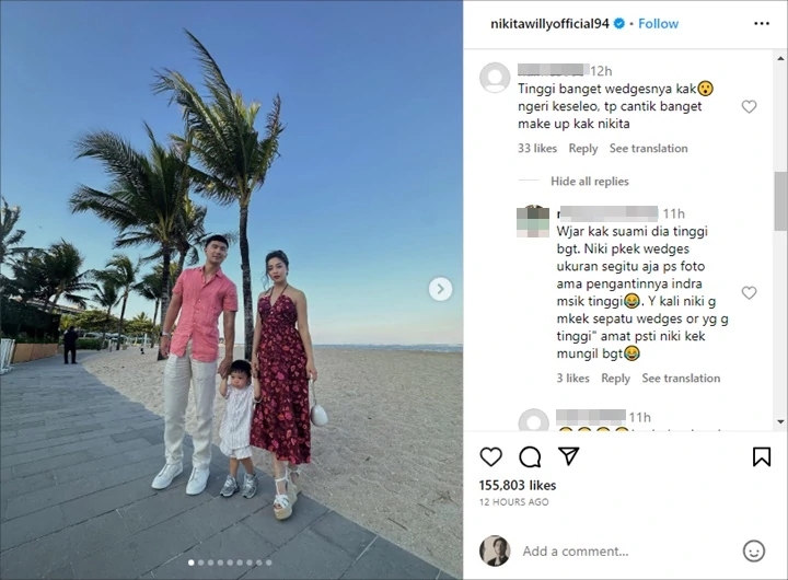 Sepatu Nikita Willy Saat Kondangan Bareng Suami Bikin Was-was Saking Tingginya