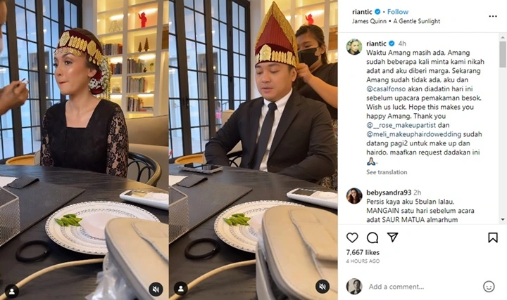 Berduka Sang Mertua Meninggal, Rianti Cartwright Langsung Gelar Pernikahan Adat