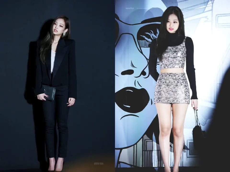 Jennie BLACKPINK dengan balutan Saint Laurent dan Prada