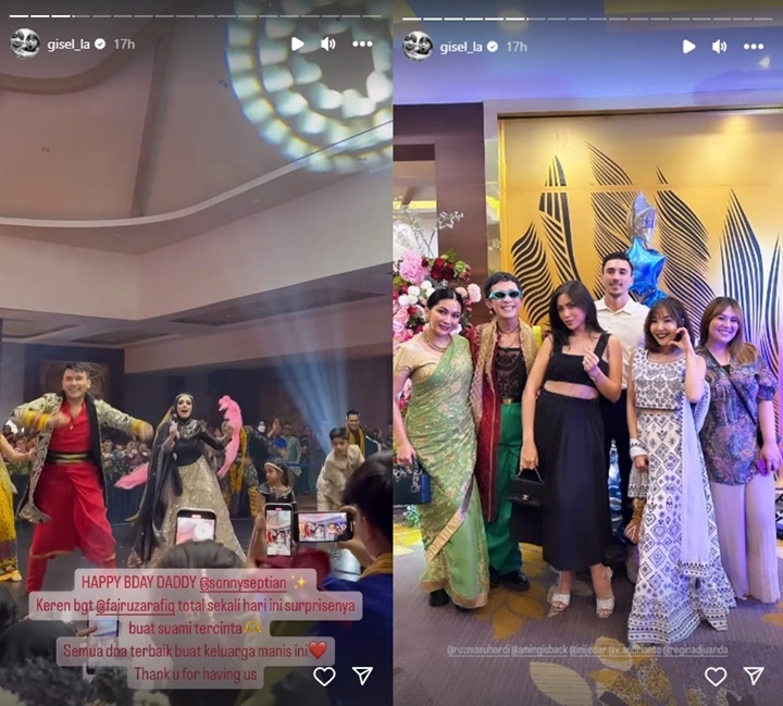 Baju Sederhana Gisella Anastasia Kala Hadiri Ultah Sonny Septian Beda dari Tamu Lainnya