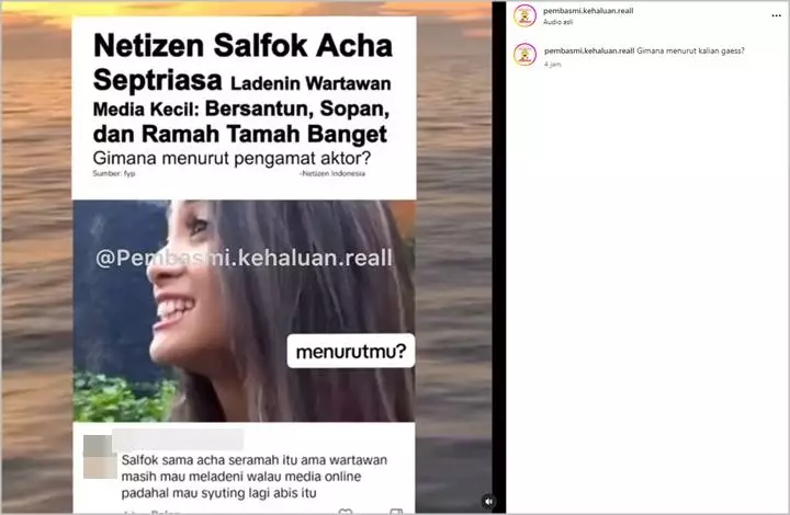Jadi Sorotan Video Acha Septriasa Kala Ladeni Awak Media, Parasnya Ikut Curi Perhatian
