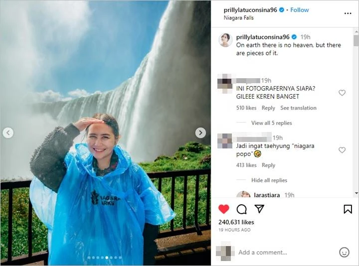 Postingan Terbaru Prilly Latuconsina Ingatkan Pada Foto Legend V BTS