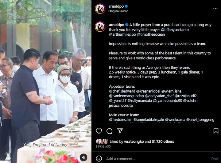 Chef Arnold Ikut Jamu Tamu KTT ASEAN