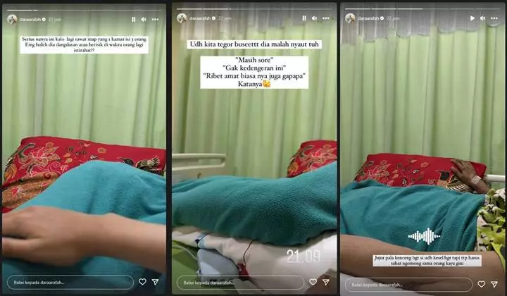 Dara Arafah Tegur Orang yang Dangdutan di dalam Kamar Rawat Inap RS, Nada Suaranya Disorot