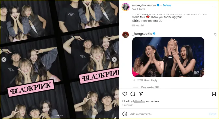 Hongseok Pentagon menunjukkan rasa sayang ke Lisa BLACKPINK