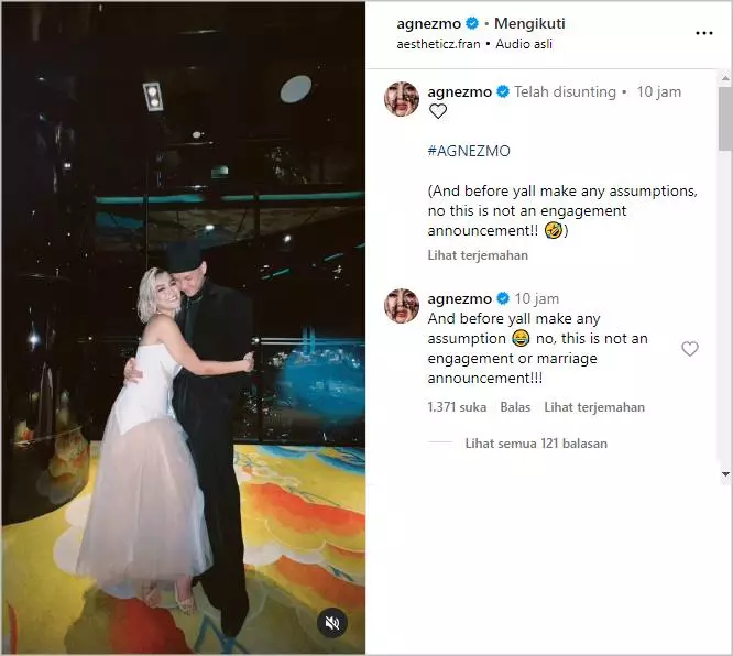 Agnez Mo Pakai Gaun Putih Peluk Adam Rosyadi, Sang Diva Jawab Kabar Lamaran