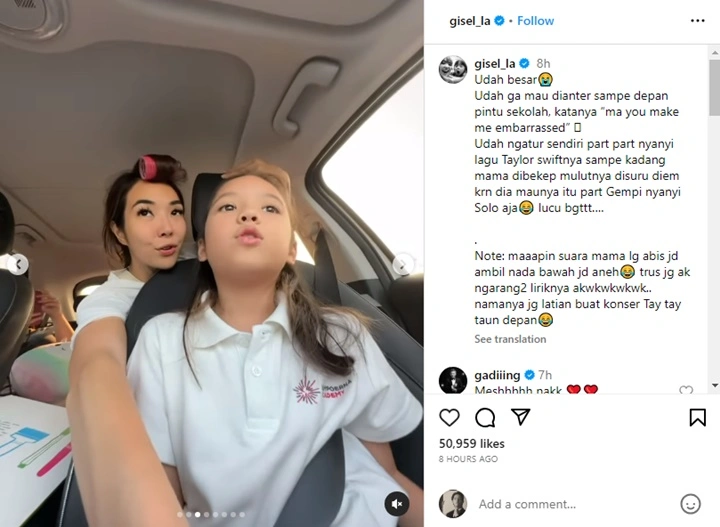 OMG! Gisella Anastasia Ngopi Ditemani Taylor Swift