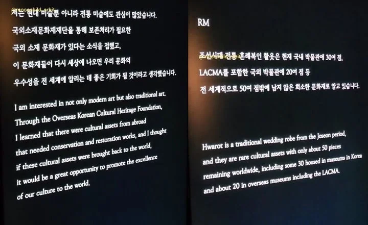 RM BTS Dapat Penghargaan Atas Restorasi Jubah Pengantin Joseon Yang Pulang ke Korea
