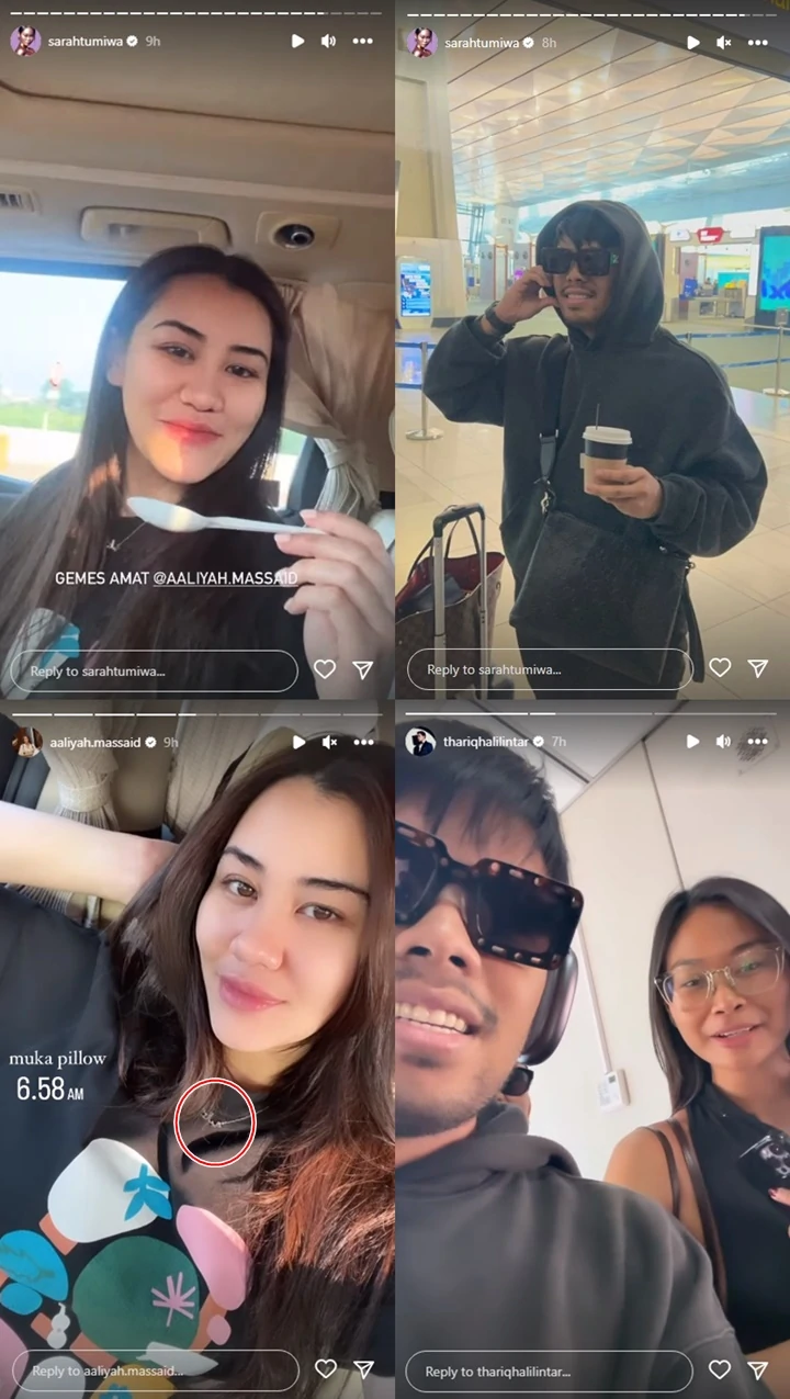 Aaliyah Massaid Antar Thariq Halilintar ke Bandara, Kalung Couple Bikin Penasaran