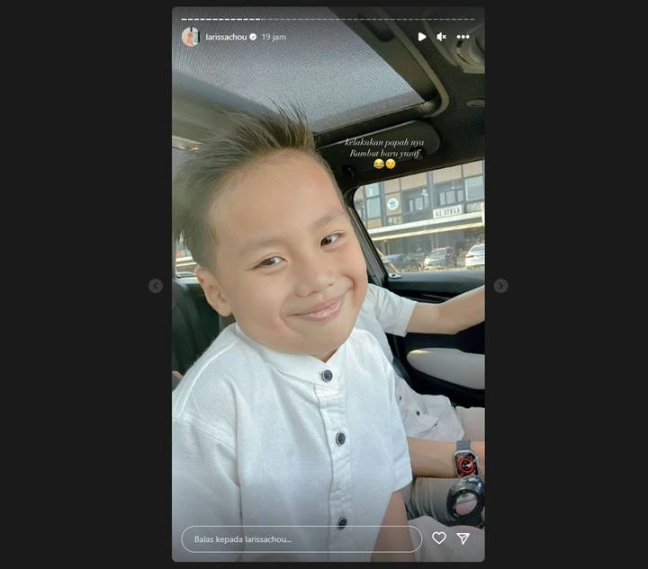 Ikram Rosadi Ubah Gaya Rambut Putra Larissa Chou, Hasilnya Jadi Buah Bibir
