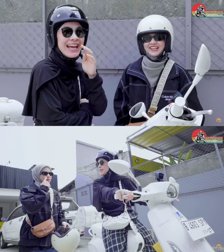 Apes! Natasha Rizki Nyungsep Saat Jajal Nyetir Vespa Justin Bieber