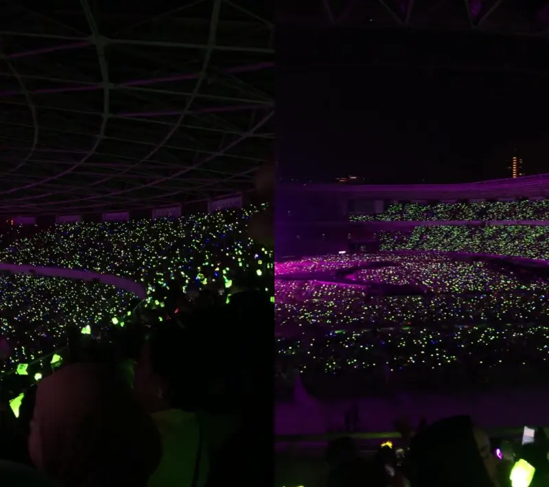 lightstick hijau memenuhi SMTOWN LIVE 2023