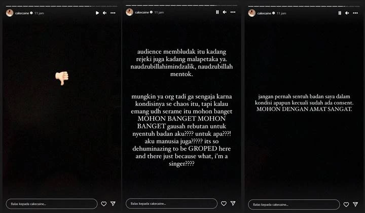 Alami Pelecehan, Nadin Amizah Teriak Gegara Ada yang Maksa Pegang Tubuhnya Saat Lewati Lautan Manusia