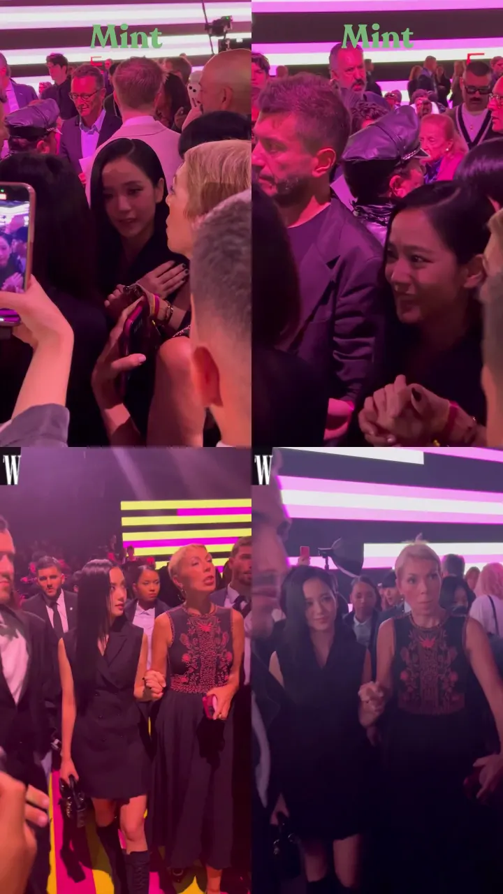 Kerumunan ketika Jisoo BLACKPINK di Paris Fashion Week
