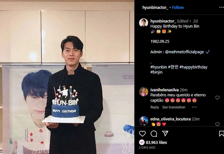 Perayaan ultah Sederhana Hyun Bin