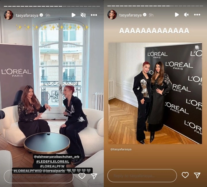 Tasya Farasya Dipuji Gak Kebanting Saat Foto Bareng Aishwarya Rai, Netizen: Kayak Adek-Kakak