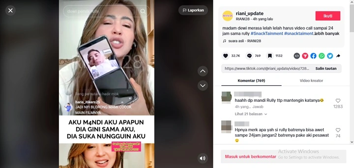 Dewi Persik Mandi Sambil Video Call Calon Suami Pilot, Netter: Umur Segini Lagi Lucu-lucunya