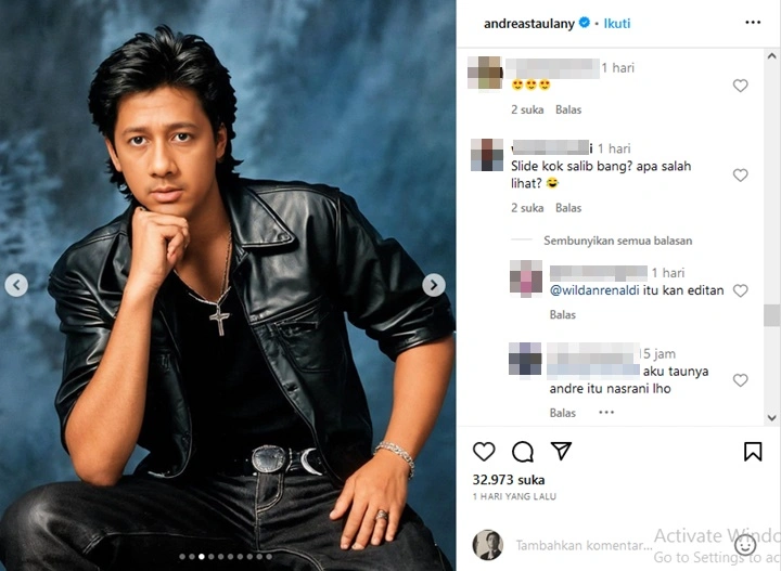 Andre Taulany Pamer Foto Versi AI Yearbook, Penampakan Kalung Salib Picu Pro Kontra