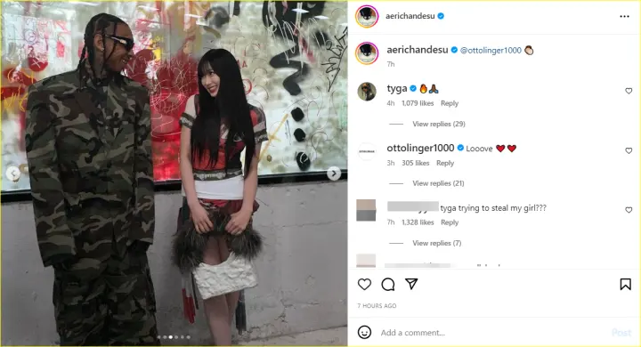 momen Giselle aespa dan Tyga