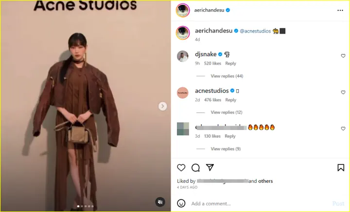 Potret Giselle aespa dikomentari DJ Snake
