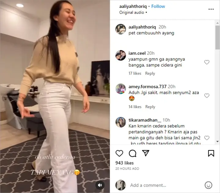 Aaliyah Massaid Jalan Pincang, Thariq Halilintar Beri Komentar Singkat Tapi Manis